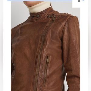 Authentic Ralph Lauren Brown Leather Jacket